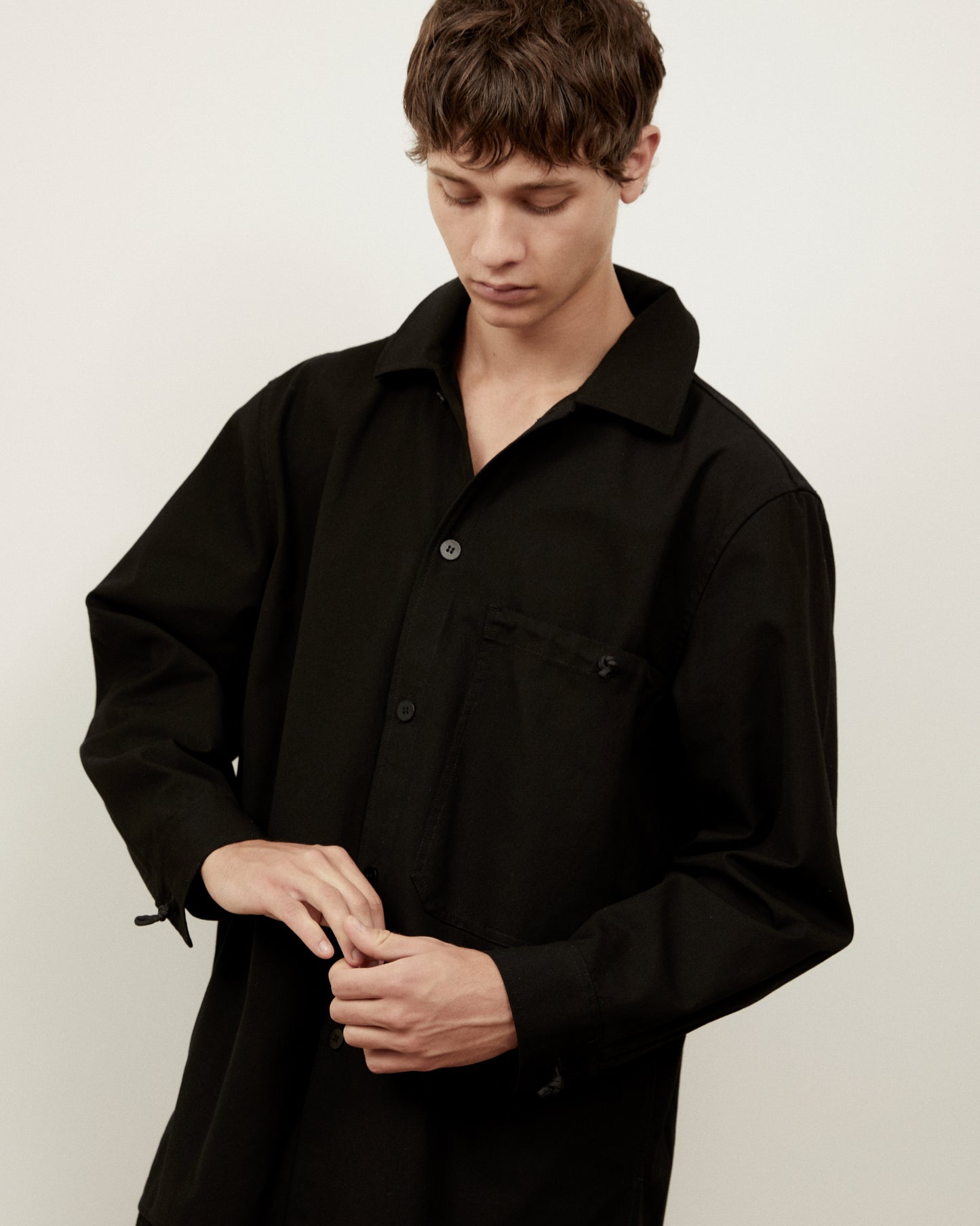 Canvas Shirt Jacket • Black