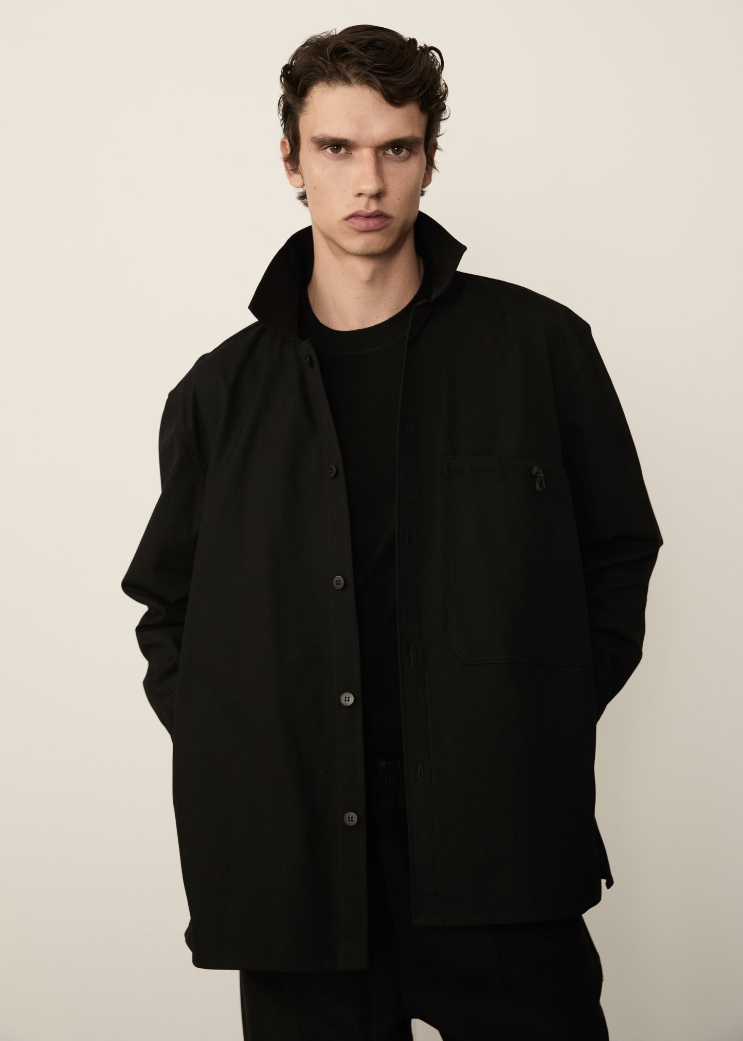 Canvas Shirt Jacket • Black