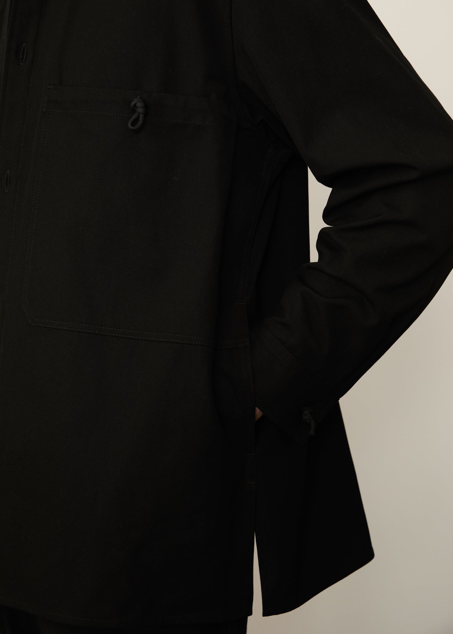 Canvas Shirt Jacket • Black