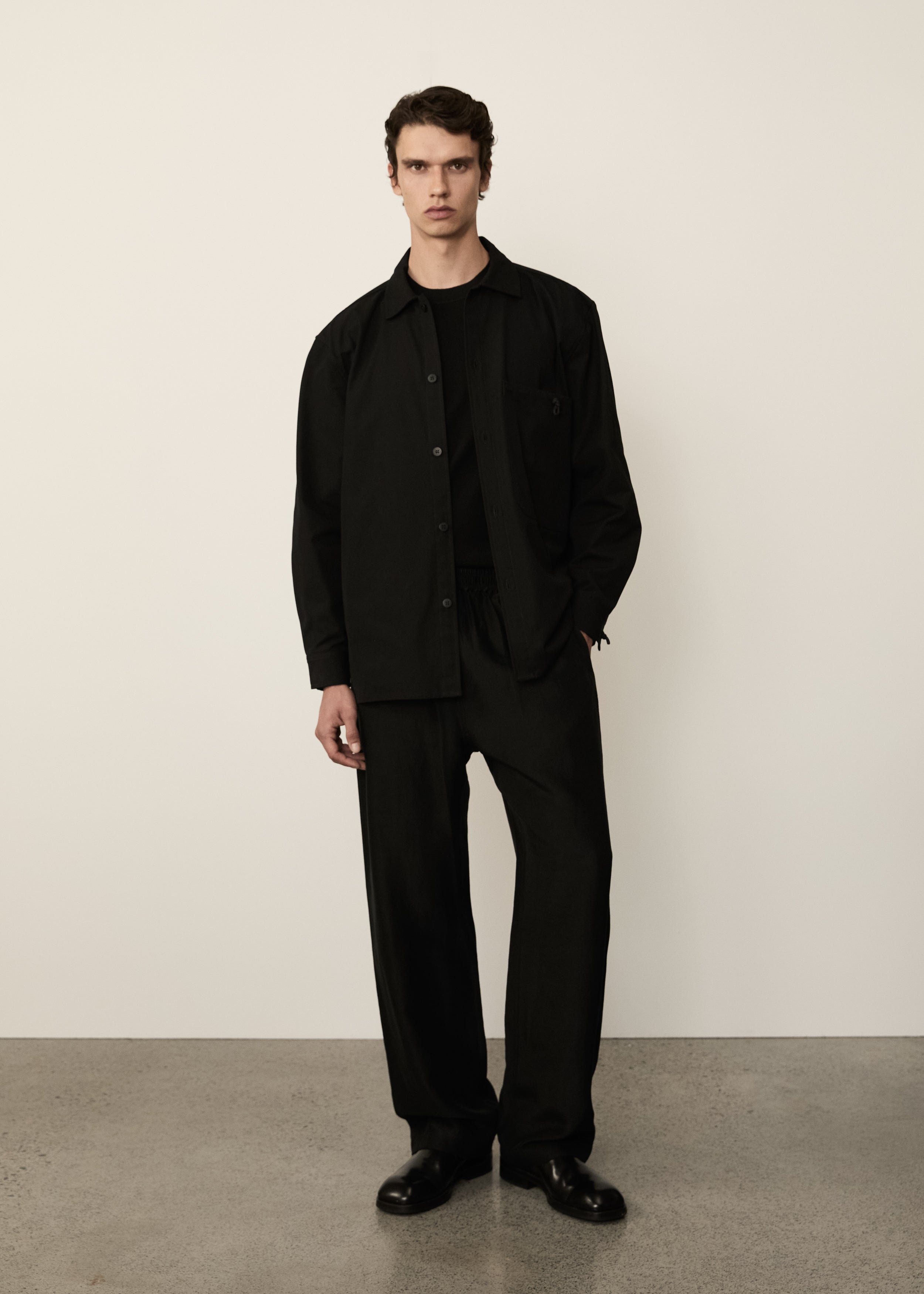 Canvas Shirt Jacket • Black