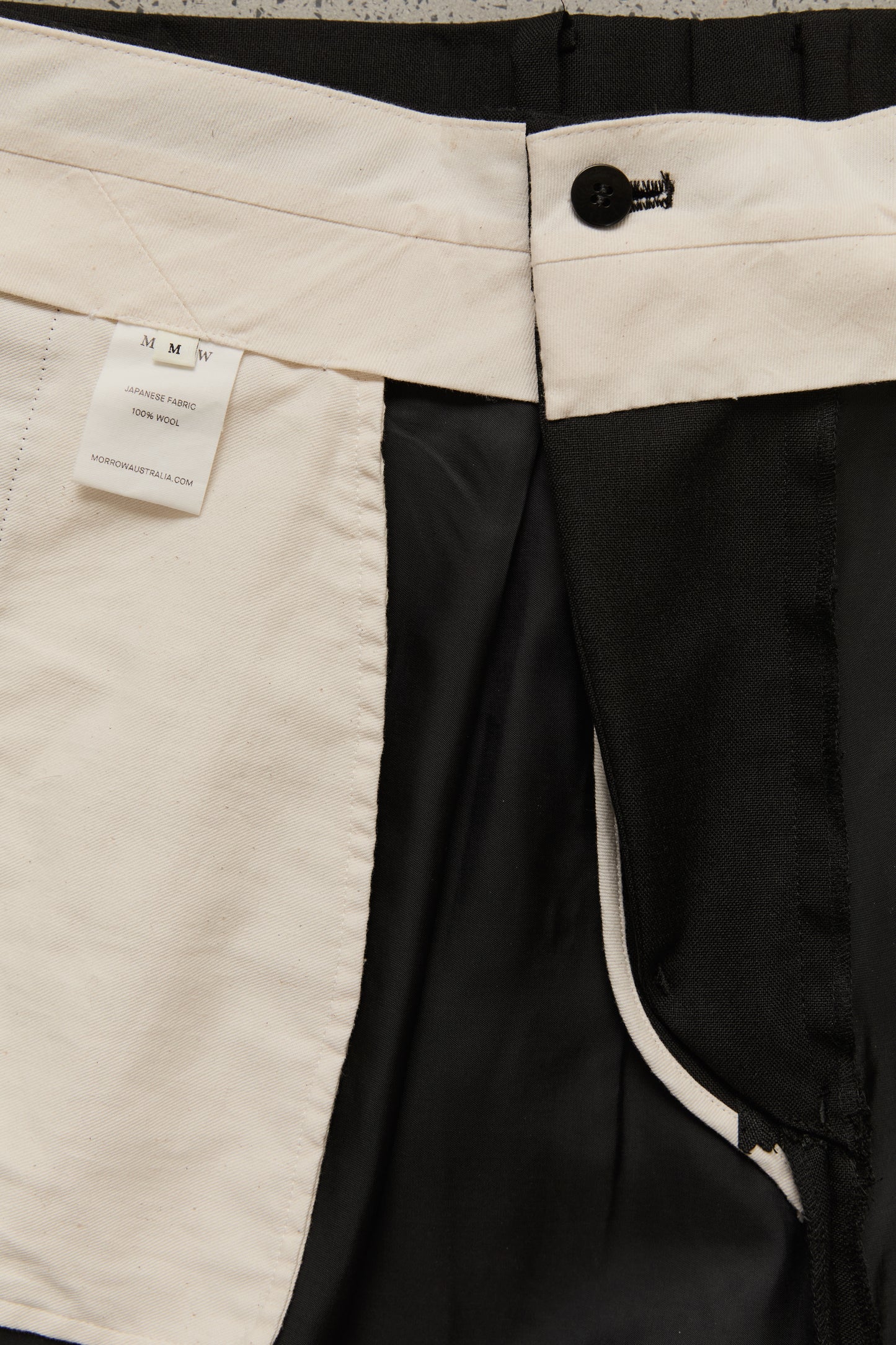 Wool Cargo Trouser • Black