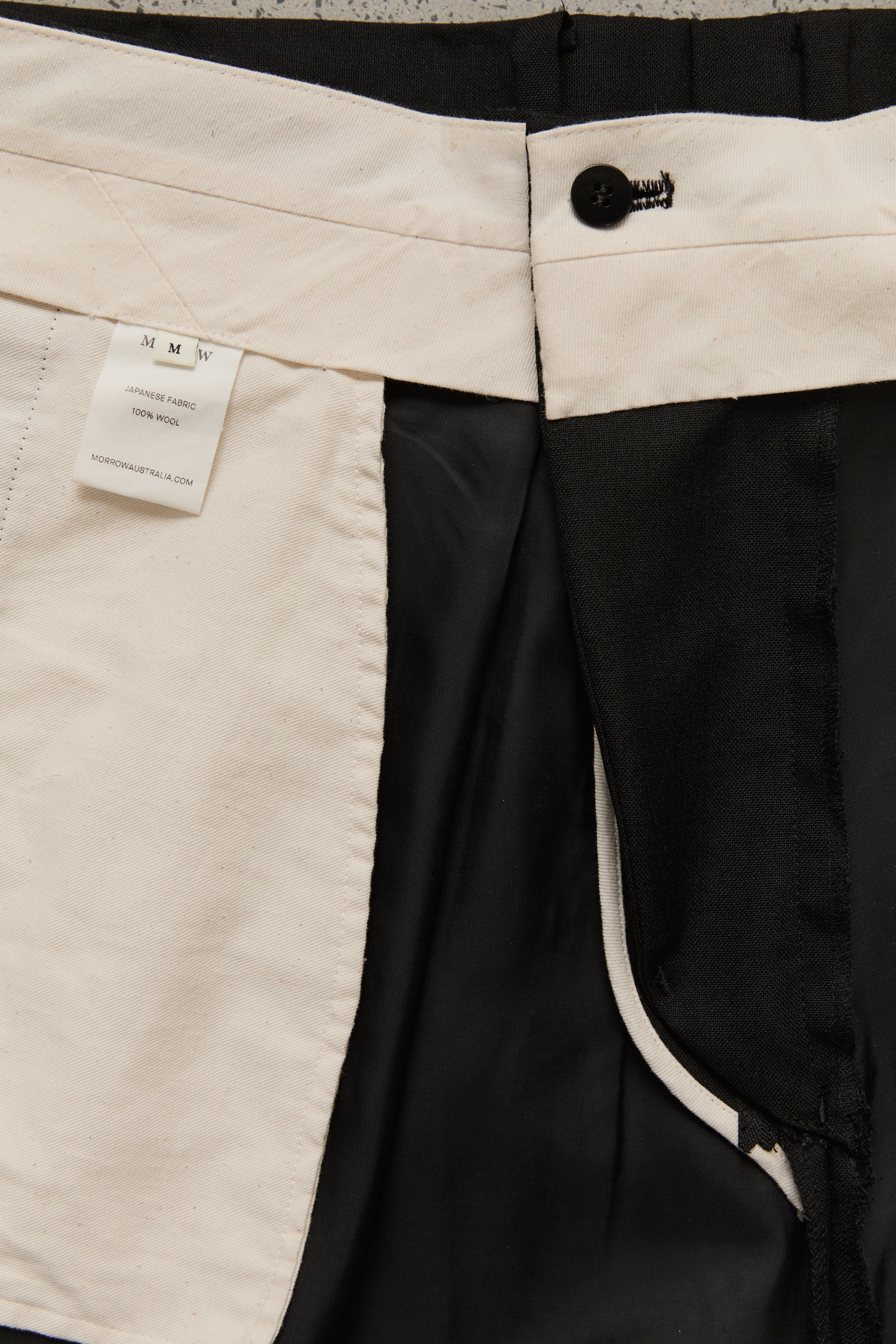 Wool Cargo Trouser • Black