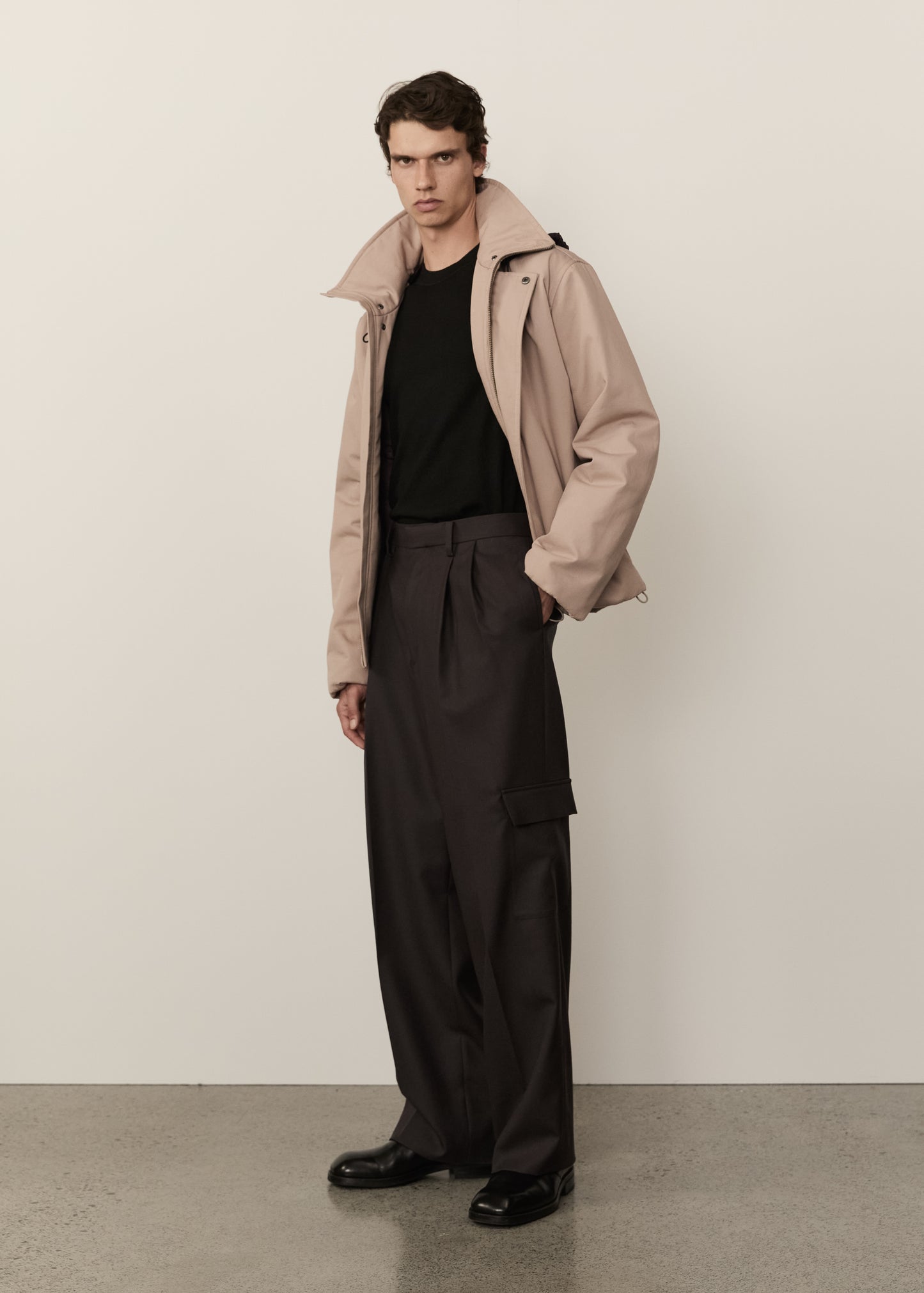 Wool Cargo Trouser • Plum Ash