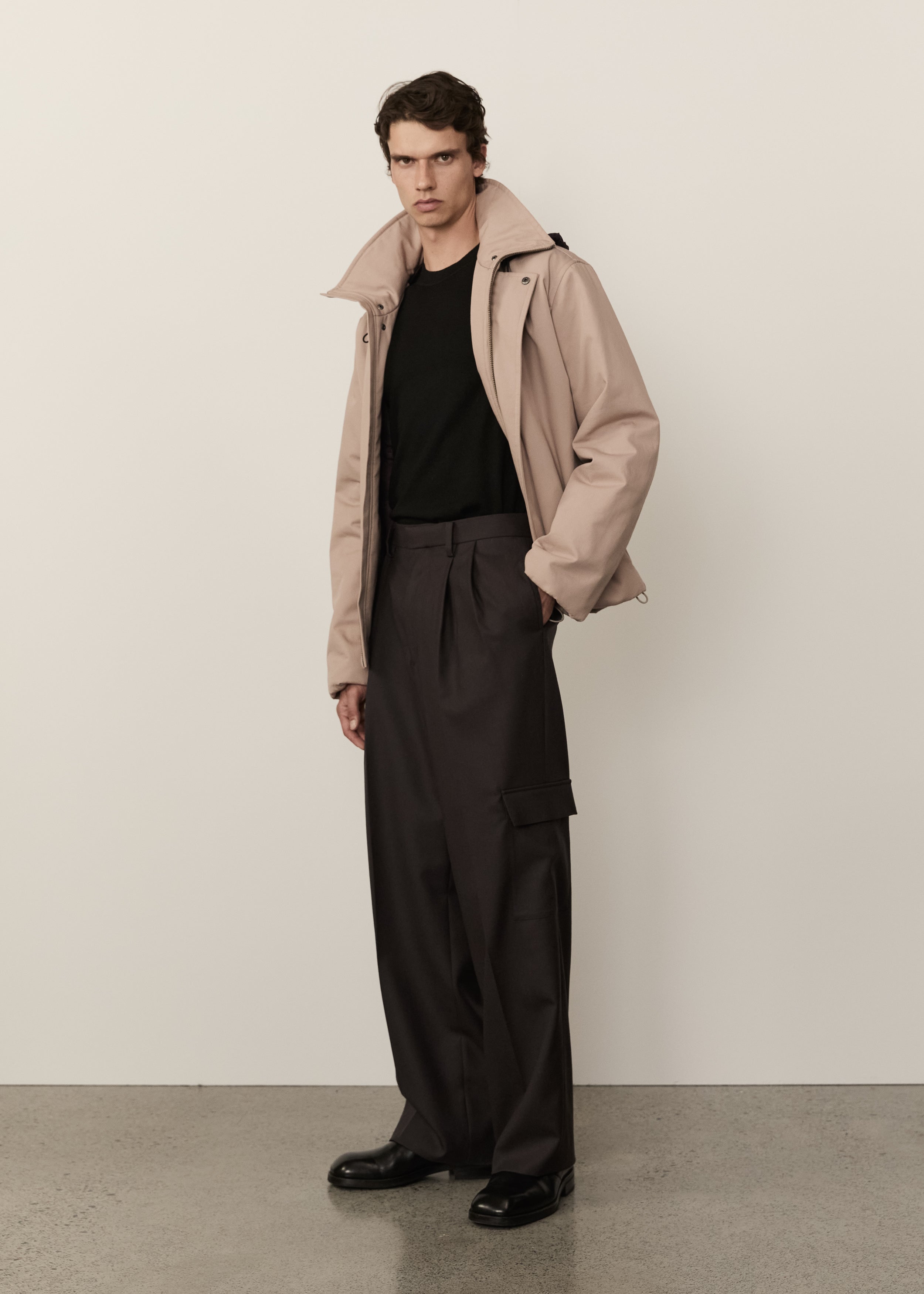 Wool Cargo Trouser • Plum Ash
