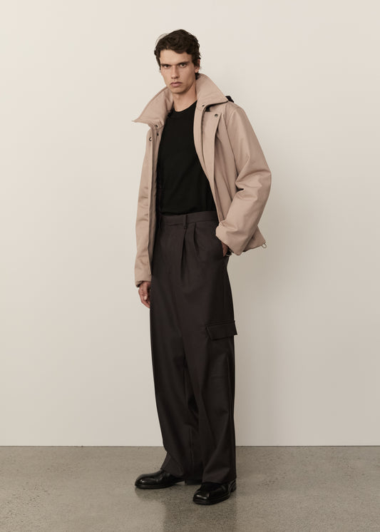 Wool Cargo Trouser • Plum Ash